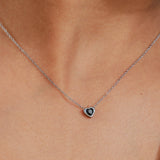 שרשרת טייני לב בלינג שחור