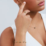 עגילי טייני לב בלינג שחור