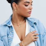 סט שרשרת ועגילי ניו שייל לב