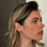 עגילי לב בלינג שחור נופלים