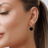 סט שרשרת ועגילי קאי שחור