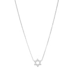 רוני קהאן שרשרת מגן דוד כסף על גבי רקע לבן