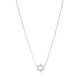 רוני קהאן שרשרת מגן דוד כסף על גבי רקע לבן